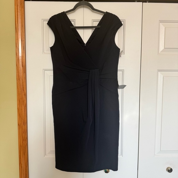 Adrianna Papell Navy Blue Cap Sleeve Sheath Dress NWT - Picture 1 of 8